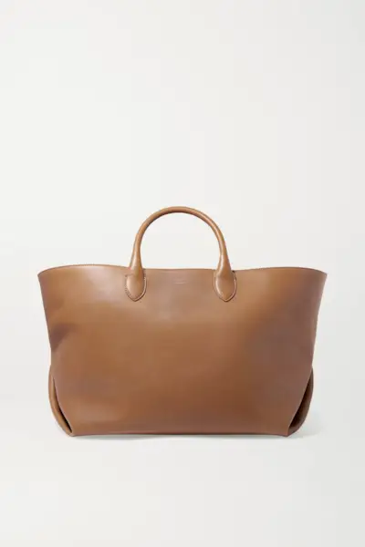 Khaite + Envelope Pleat Medium Leather Tote