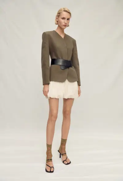 An image of @rebeccaferrazwyatt wearing one of the biggest skirt trends for 2025.