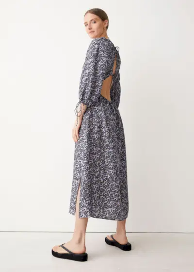 & Other Stories + Open Back Midi Dress