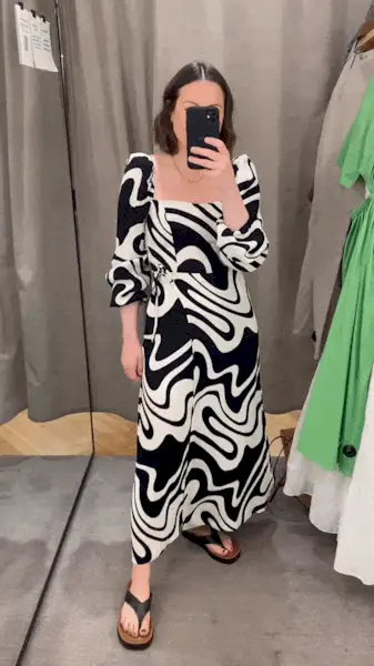 & Other Stories + Smocked Side Slit Midi Dress