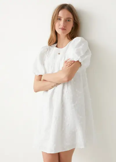 & Other Stories + Voluminous Puff Sleeve Mini Dress