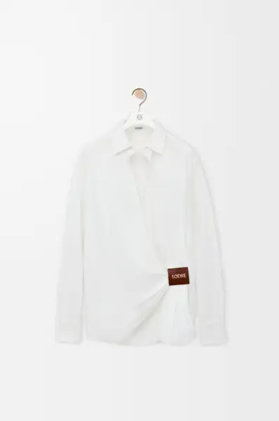 Draped Shirt in Cotton