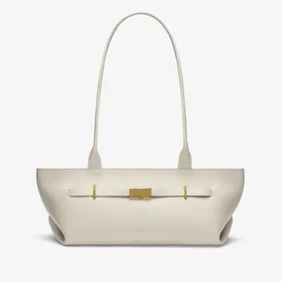 The New York Shoulder | Off-White Small Grain | Demellier