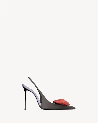 Amalia Slingback Pumps in Satin Crepe