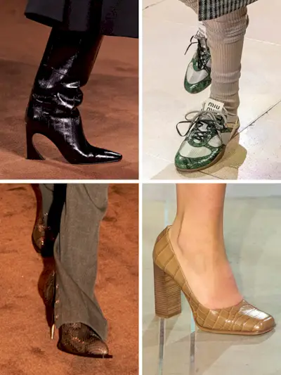 Shoes on the fall/winter 2025 runway