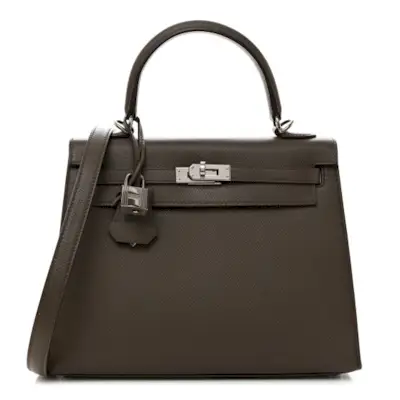 Hermes Epsom Kelly Sellier 25 Etain