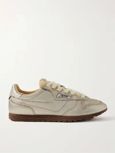 Windspin Metallic Leather Sneakers