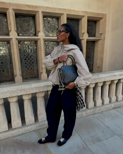 An image of @nlmarilyn wearing the Miu Miu Beau bag, one of the best Miu Miu bags.