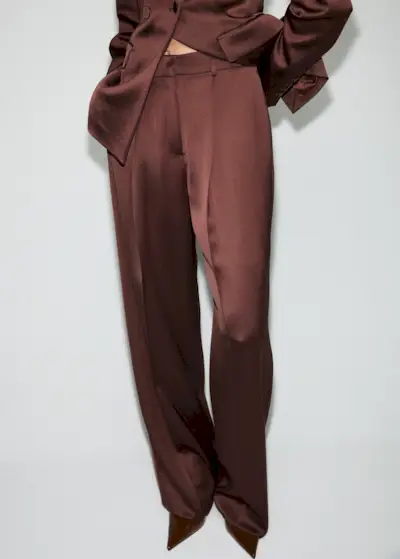 Satin Suit Trousers - Women | Mango United Kingdom