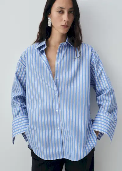 Oversize Poplin Shirt - Women | Mango United Kingdom