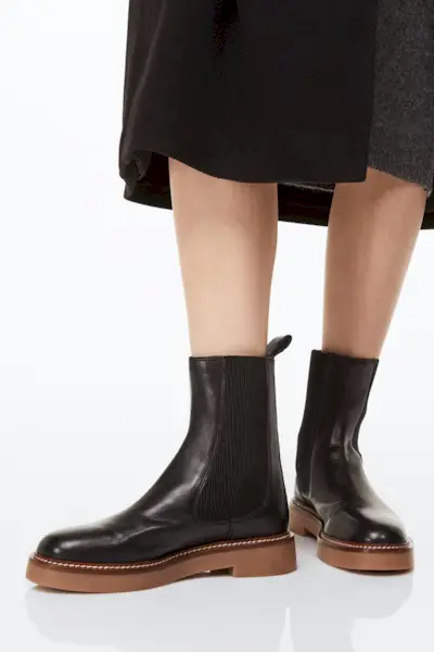 H&M + Leather Chelsea Boots