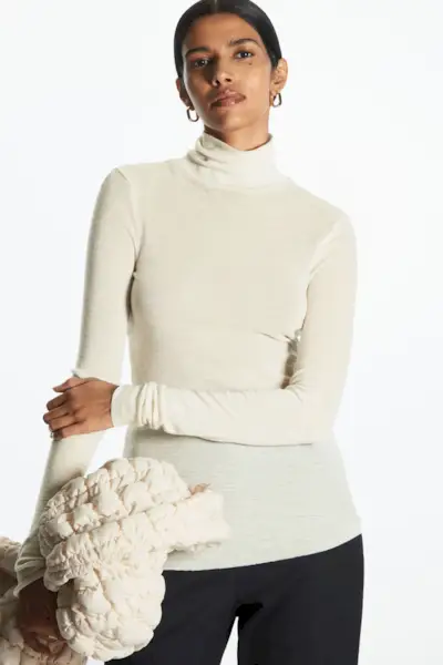 COS + Sheer Merino Wool Roll-Neck