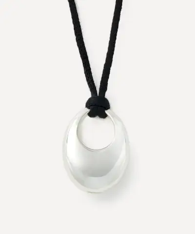 Sterling Silver Sloping Pendant Necklace