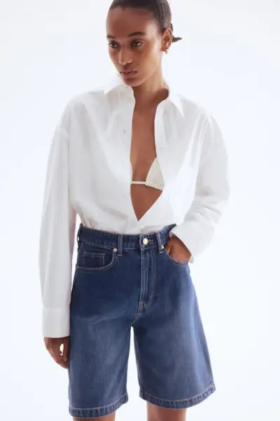 Denim Bermuda Shorts