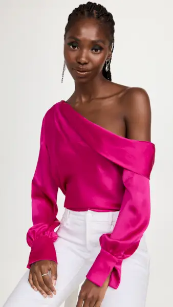 Jonathan Simkhai + Alice Classic Wovens One Shoulder Top