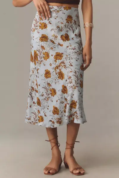 Anthropologie, The Tilda Midi Slip Skirt