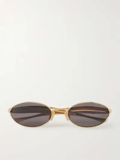 Sardine Oval-Frame Gold-Tone Sunglasses
