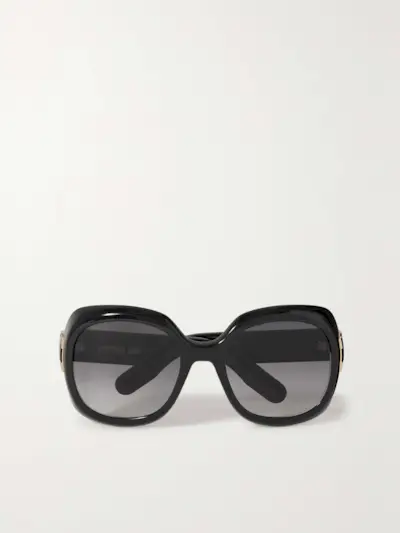 Lady 95.22 R2i Oversized Round-Frame Acetate Sunglasses
