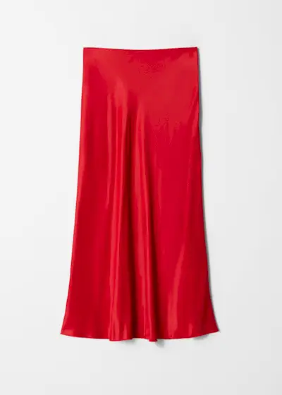 Satin Midi Skirt