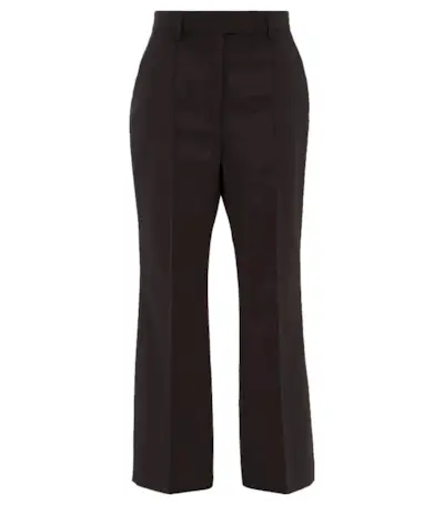 Acne Studios + Patrina Flared Wool-Blend Trousers