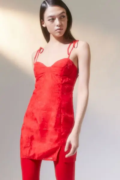 Kiss the Sky + Kiss the Sky Floral Jacquard Mini Dress