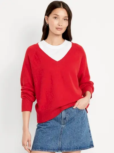 Sosoft Loose V-Neck Sweater