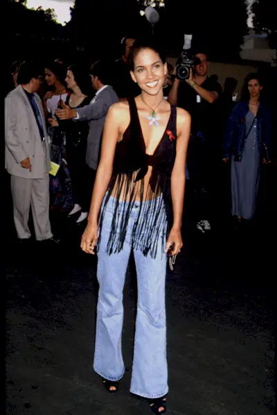 Halle Berry wearing jeans