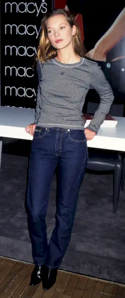 Kate Moss wearing jeans