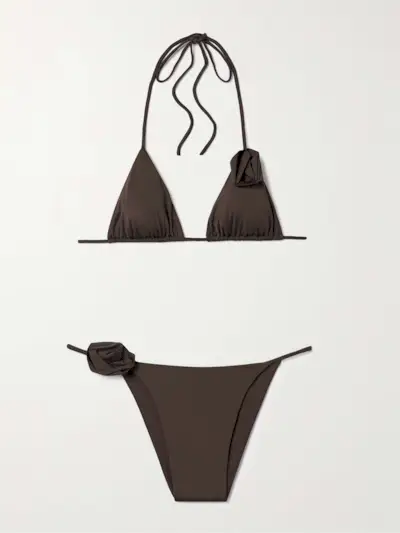 Gola Appliquéd Triangle Halterneck Bikini