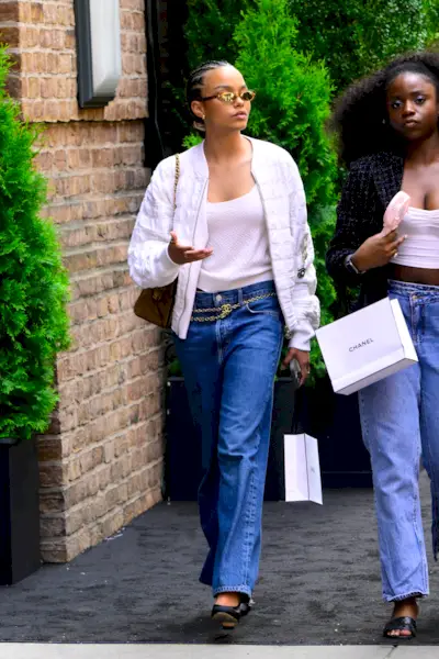 Whitney Peak wearing Chanel in NYC