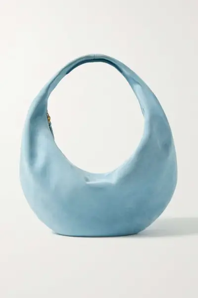 Khaite + Olivia Medium Suede Shoulder Bag