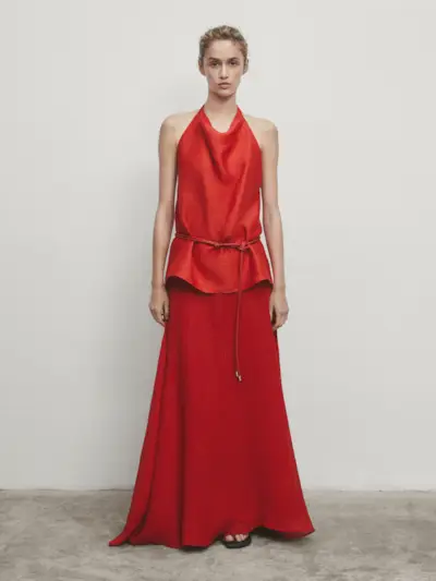 Massimo Dutti + Straight Fit High-Waist Jeans