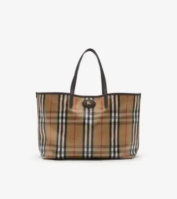 Medium Highlands Tote in Sand - Women, Cotton, Linen | Burberry® Official