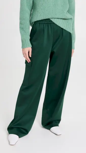 Tibi + Active Knit Wide Leg Pull on Pants