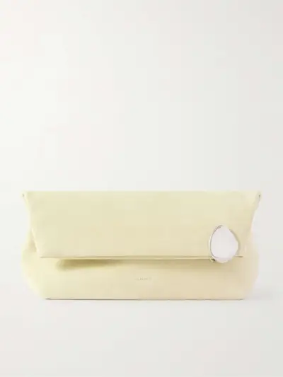 Embellished Suede Clutch