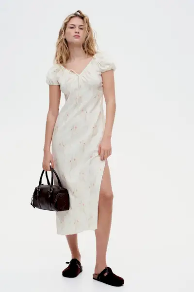 Tie-Detail Maxi Dress