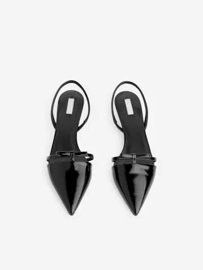 Slingback Leather Pumps – Black – Women – Arket Gb