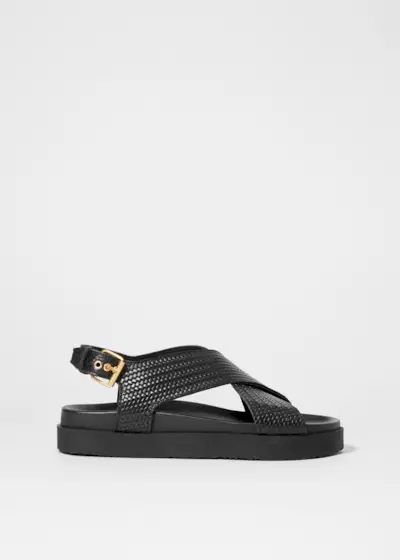 Criss-Cross Leather Sandals