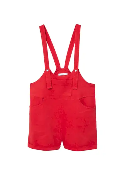 Mango + Pocket Denim Pinafore Shorts