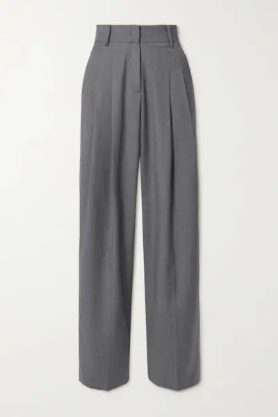 The Frankie Shop + Gelso Pleated Tencel-Blend Straight-Leg Pants