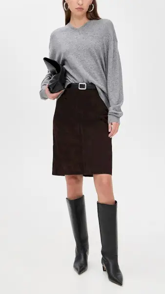 Madewell Suede Mini Skirt
