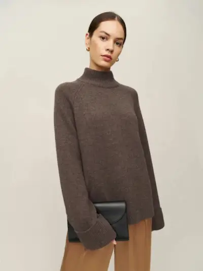 Reformation + Garrett Cashmere Oversized Turtleneck