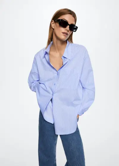 Mango + Oversize Cotton Shirt