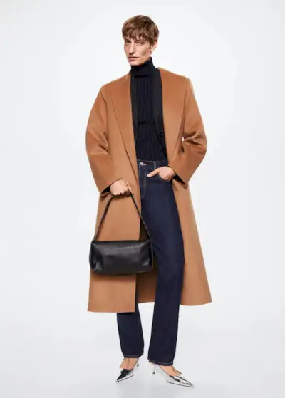 Mango + Handmade Robe Wool Coat