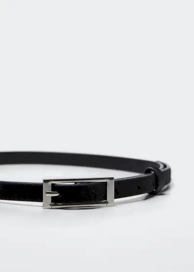 Mango + Leather Fur Belt