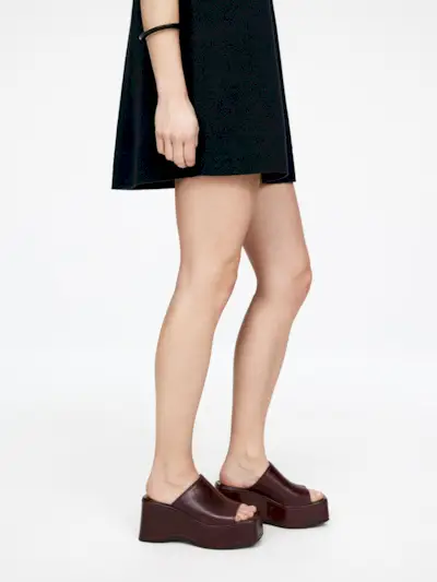 Platform Mules – Burgundy – Women – Arket Gb