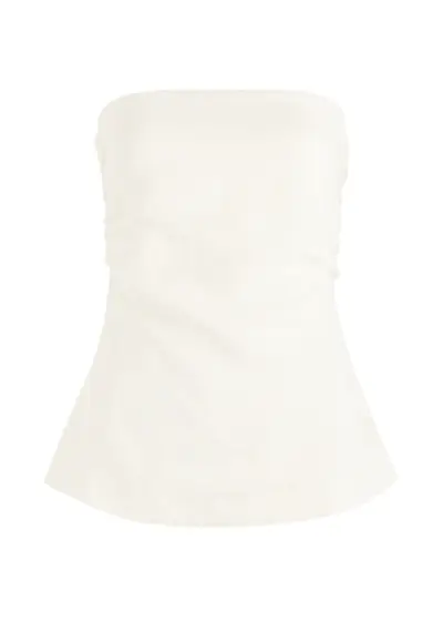 Alexa Strapless Linen Top