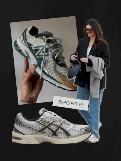 Sporty sneakers collage.