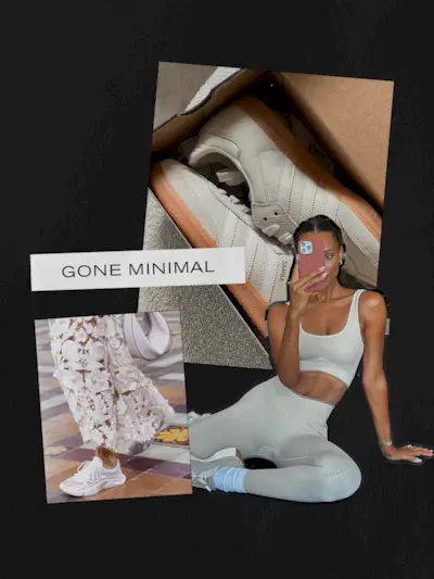 Minimalist sneakers collage.