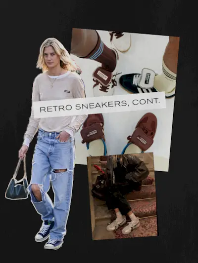 Retro sneakers collage.